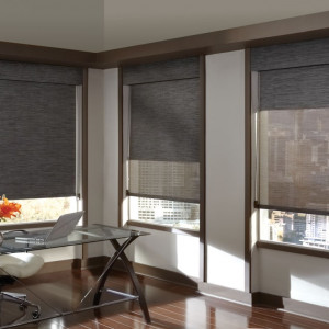 Designer Screen Shades in Abyss and Ashton